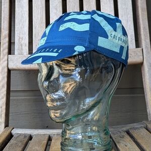 NWOT Rapha Prestige Colorado Cycling Cap Blue One Size 100% Cotton
